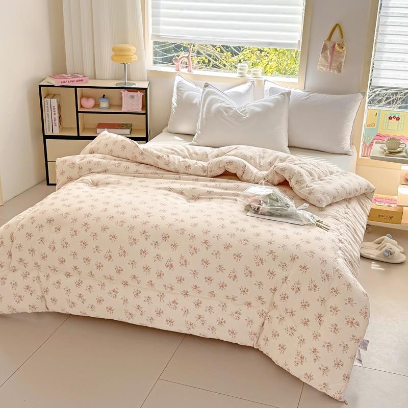 可水洗针织棉大豆被子春秋被加厚冬被空调被夏凉被学生宿舍被芯