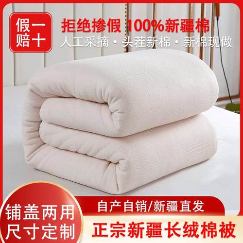 新疆长绒棉花被全棉加厚保暖秋冬被芯单双人棉胎褥子宿舍棉絮垫被