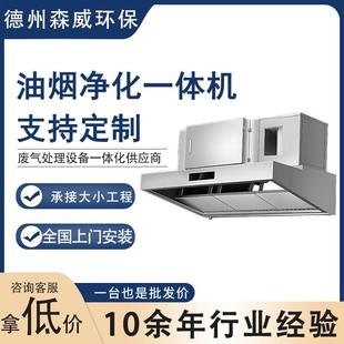 烟罩一体机厨房饭店餐厅油烟净化器 厂家定制油烟净化一体机静电式