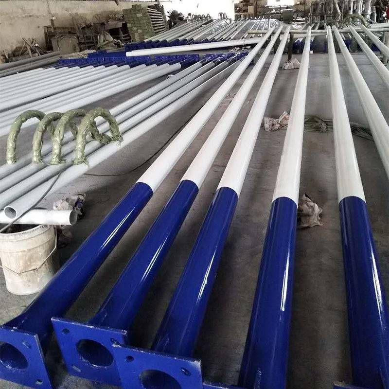 led路灯灯杆6米7米8米9米10米12米户外单臂双臂篮球场高杆灯全套