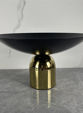 现代轻奢北e欧金属水果盘糖果盘软装饰品家居客厅茶几餐厅桌面摆