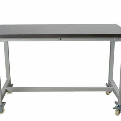 重型不锈钢移动工作台推车生产线检验桌车间带轮操作台打包台装配