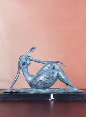 雕塑抽象飘精美i工艺饰品酒店办公室客厅书房软装欧式家居桌面摆