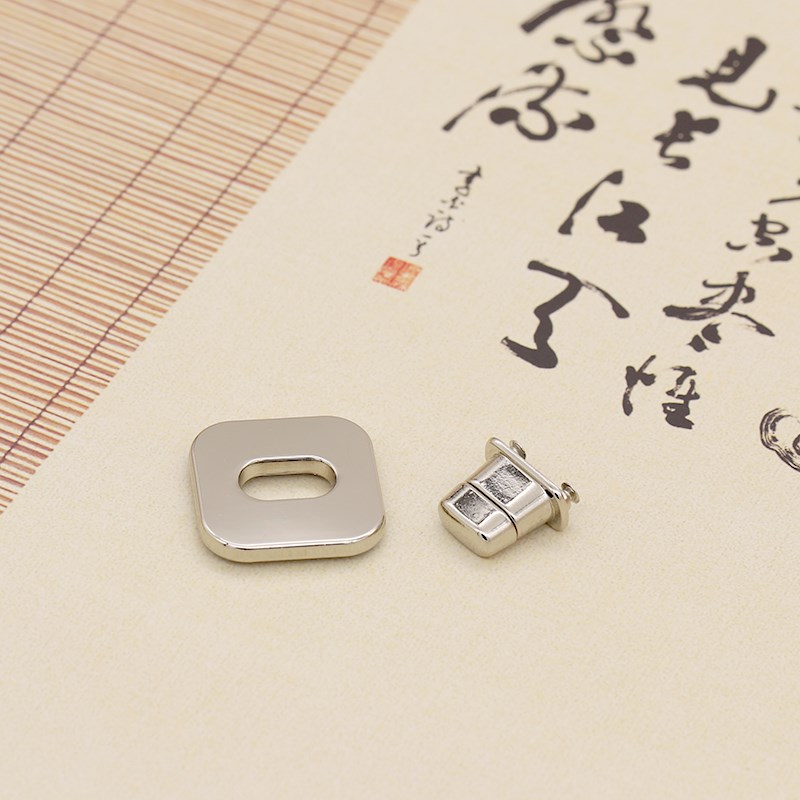 宏诚高档新中式西装金属锁扣大衣皮草外套方形对扣服装搭扣纽扣