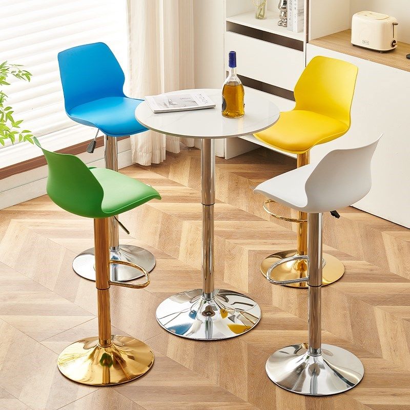 家用升降旋转高脚椅子现q代简约酒吧桌椅前台接待洽W谈收银员吧台