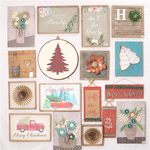 美式复古做旧创意设计壁挂民宿酒吧餐厅装饰N挂板店铺玄关墙体软