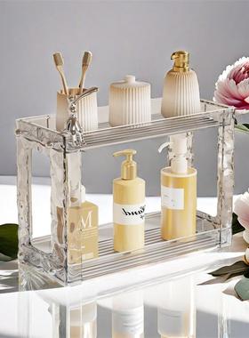 家用简约台面多功能收纳架洗漱台置物架洗手O间化妆品洗漱品储物