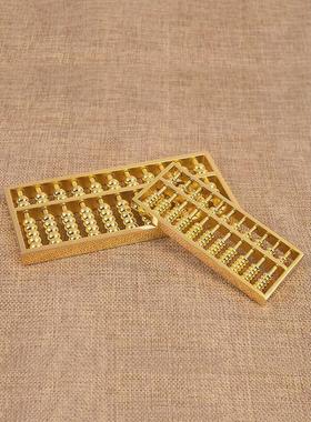 铜算盘纯铜摆件大号实心小金算盘摆件客厅装N饰桌面钥匙扣挂件吊