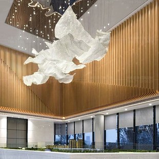 非标大吊灯别墅大厅n灯挑空高龙骨造型酒店大堂工程定制楼梯吊灯