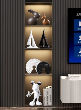 高档轻奢摆件家居饰品客厅电视酒柜装饰品简约现代U小摆设套装乔