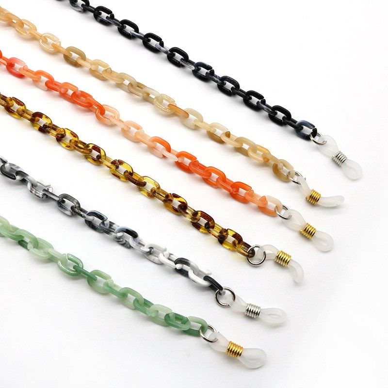 韩版口罩挂绳眼镜链现货运动彩色防滑防O丢亚克力眼镜口罩链