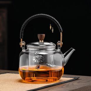 玻璃煮茶壶电陶炉煮茶器泡茶烧水壶茶具白茶家用全自动蒸汽煮茶炉