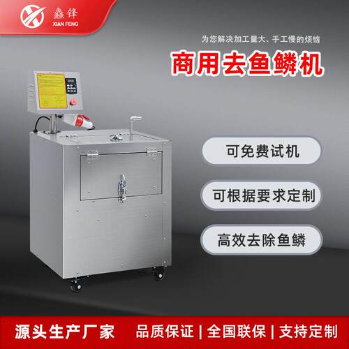 商用自动去鱼鳞机毛刷式结构大小鱼去鱼鳞分离快速去鳞不伤鱼