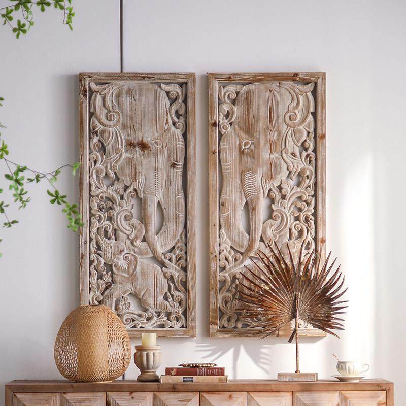 法式雕花壁挂新款覆古民宿实木客厅玄关墙面创意组合装饰背景壁饰,家居饰品,壁饰,淘宝优惠券,粉丝福利购,淘宝优惠卷
