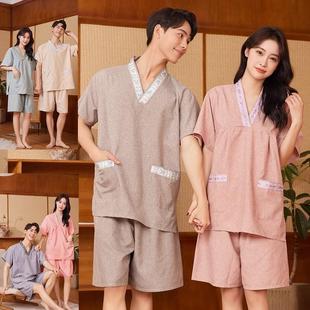 洗浴服男汤泉衣服桑拿按摩服采耳足浴服熏蒸新款 棉麻汗蒸服女大码