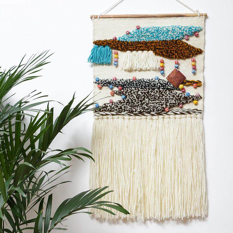 印度进口挂毯北欧ins风手工编织壁毯 民宿客厅卧室背景墙挂饰壁毯,居家布艺,挂毯/壁毯,淘宝优惠券,粉丝福利购,淘宝优惠卷