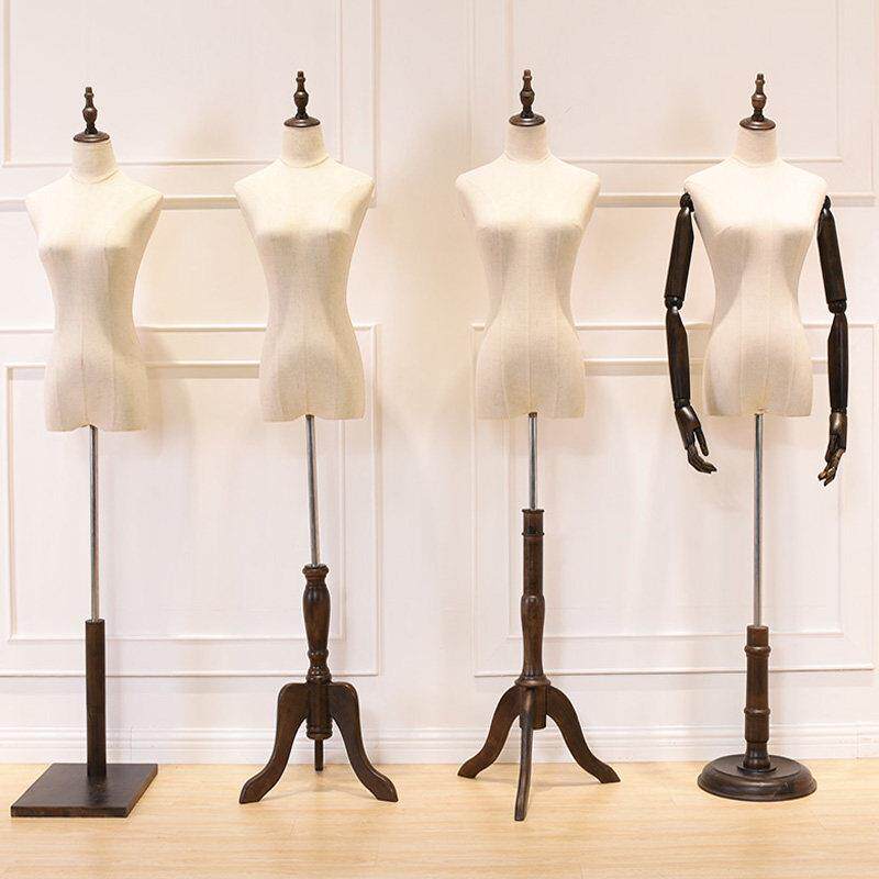 服装店衣服模特道具女装半身包布欧式个性橱窗服装模特带手架子