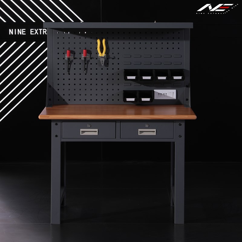 手工工作台家用小型维修桌带灯架阳台手I工桌带独立锁美术制作桌