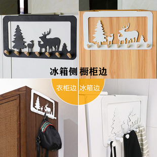 多功能冰箱挂架侧壁挂钩收纳架厨房置物架衣柜侧面挂衣钩免打孔