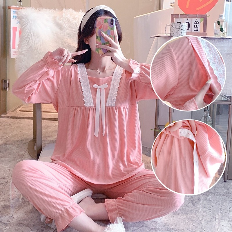 新款月子服秋季11月份纯棉产后A哺乳睡衣春秋款孕妇家居服外出喂