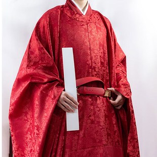 惜物国风 宋制汉服织金凤穿牡丹横接襕袍宋公服圆领袍宋婚服