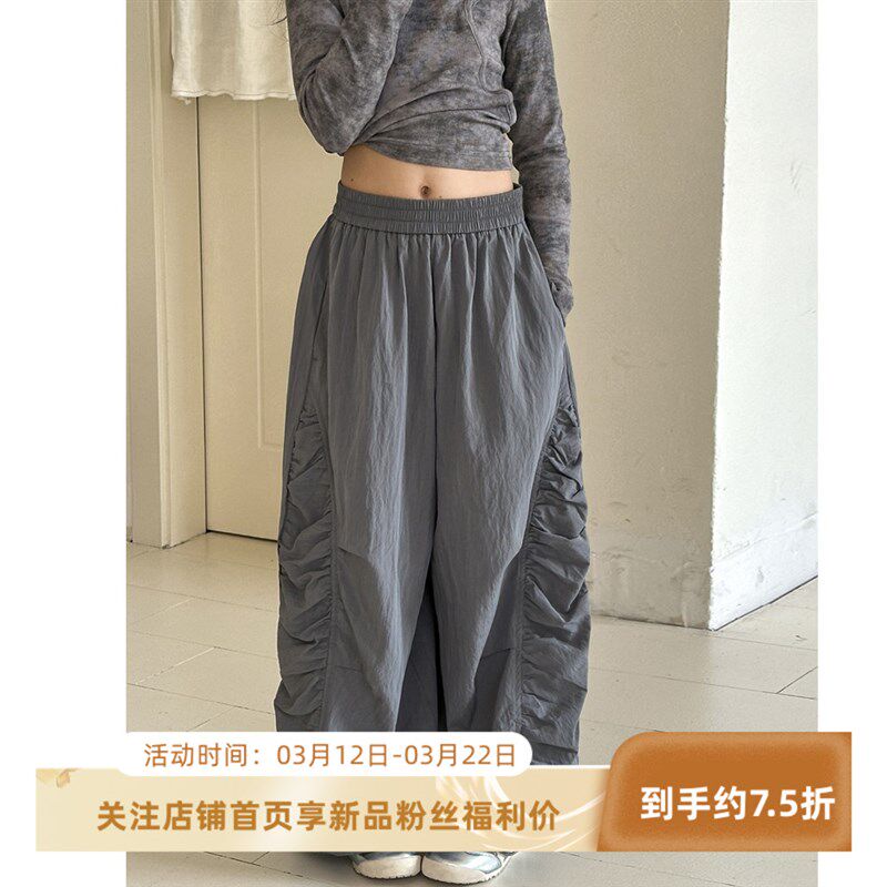 女童裤子夏装防蚊裤薄款2025新款大童夏季工装裤宽松儿童休闲长裤