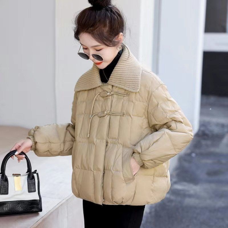 秋冬毛线针织螺纹羽绒服假领子防脏领套男女通用毛领子单买百搭
