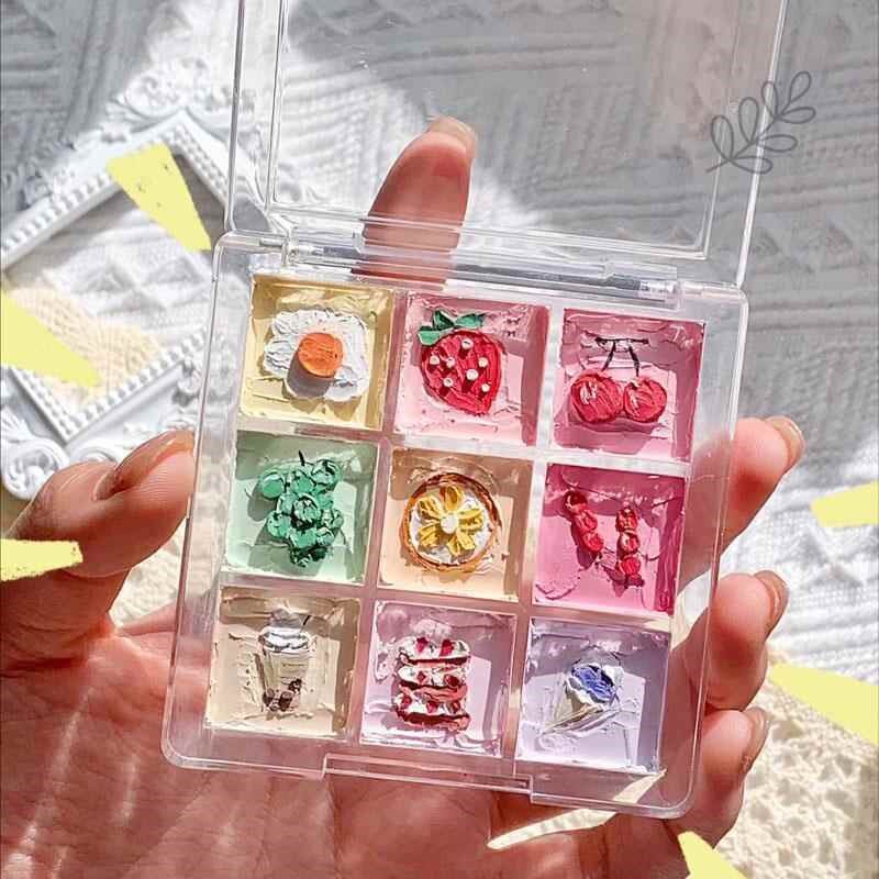 油画棒diy画手工儿童安全无毒刮D刀眼影重彩生日油画棒四宫格软;