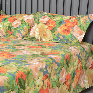 夏季小帆布床单 全棉加厚老v粗布被单软凉席学生单人睡单 多花色~