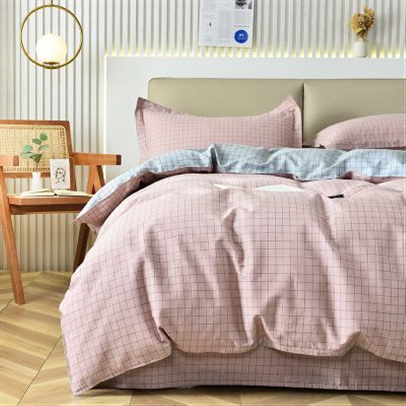 纯棉四件套100%全棉简约春夏季1.8m床上用品4件套床单Z被套三件套