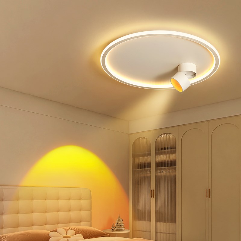 简约现代北欧创意LED吸顶灯卧室书房餐厅衣帽间水波纹夕阳射灯具