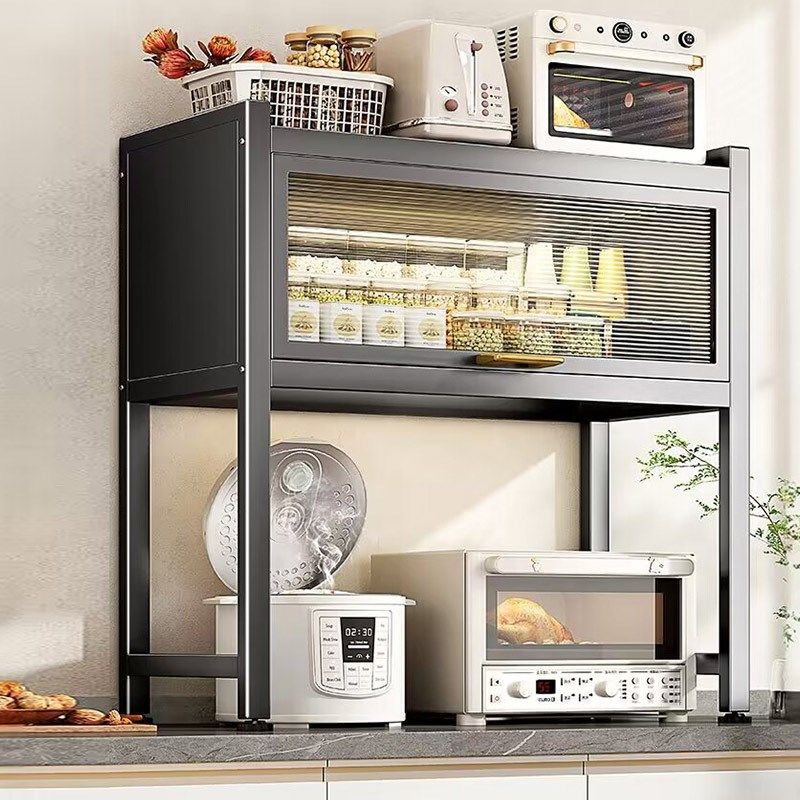 大尺寸厨房微波炉置物架加高电烤箱收纳柜多功能家用台面架子