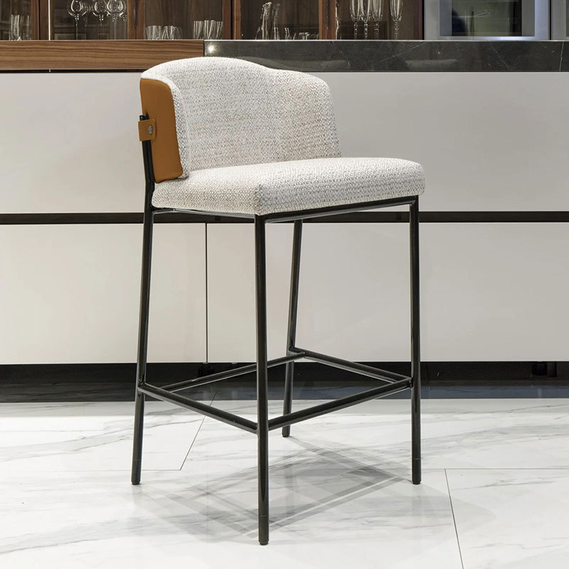 吧台椅酒吧酒店咖啡厅前台接待轻奢现代五金铁艺家庭高脚凳高吧椅