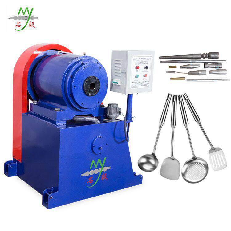 现货供应管端成型机五金铝车把厨具家具脚锅铲手把推料锥度缩管机