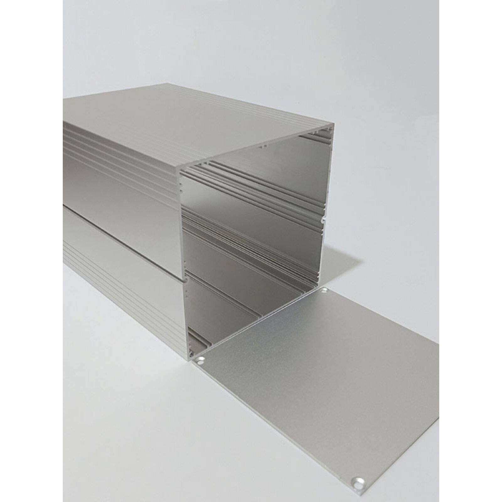铝合金外壳仪表机箱壳体锂电池盒方形铝壳铝盒功放机壳136x136