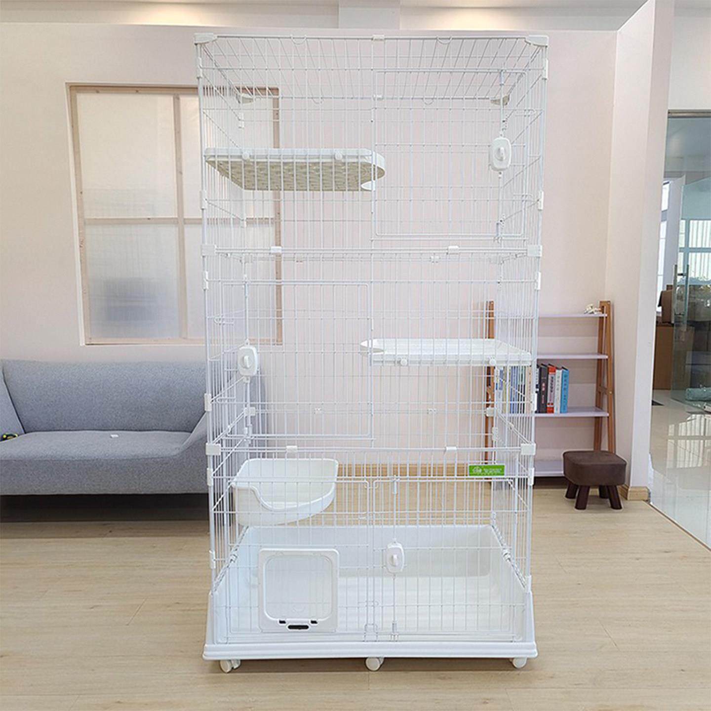 创逸 猫笼子 加菲猫猫笼 两只猫猫笼子 家用室内 猫别墅 创逸笼子