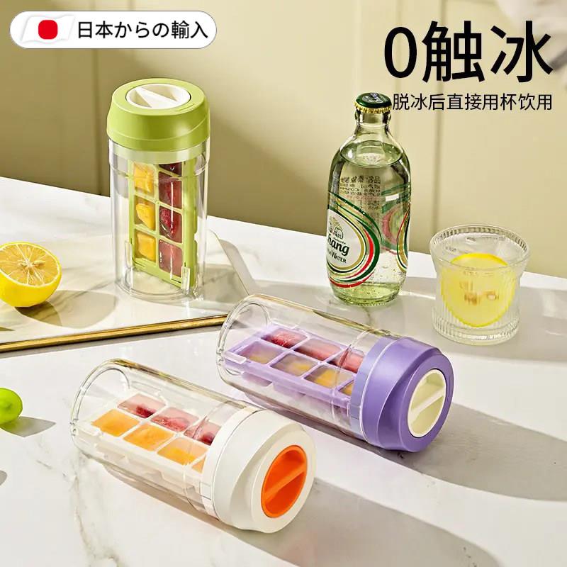 旋转一下轻松出冰!冰格模具制冰机家用圆形免按压旋转入杯出冰
