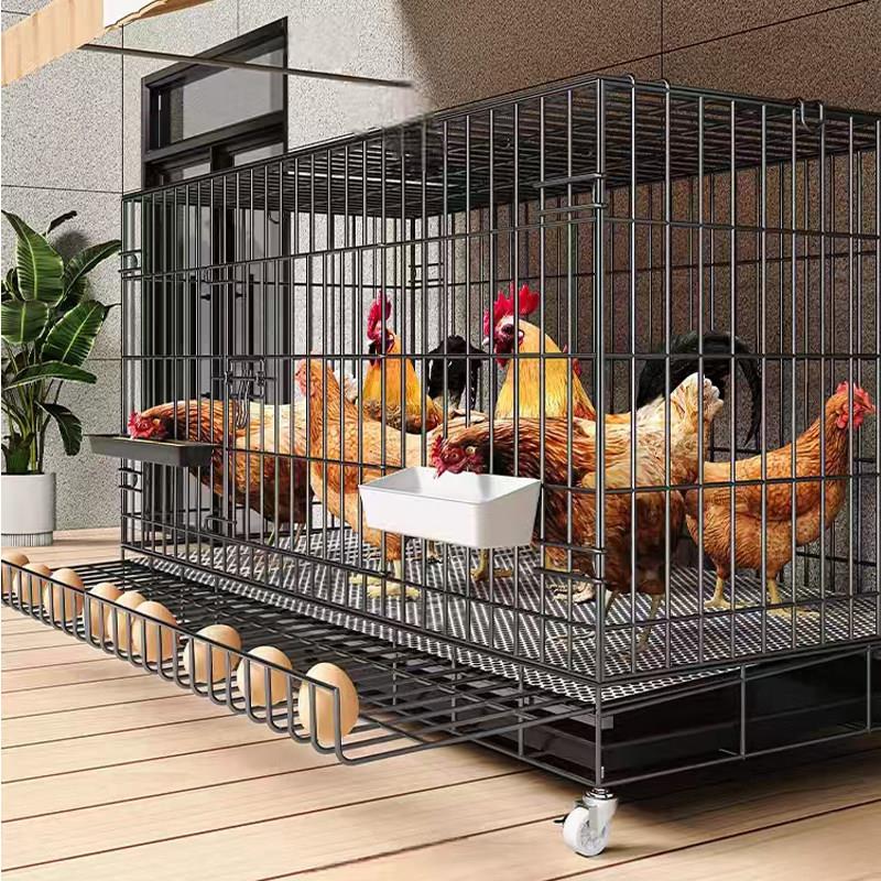 鸡笼子室内外特大号鸡舍农村养鸡折叠自动清粪鸭笼养殖运输笼