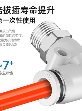 气动气管直角外螺纹弯头PL802气缸快速G快插接头601软管气嘴90