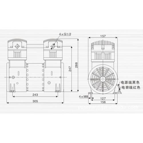 1100噪双压缸OLF1100G低音瓦无油空机