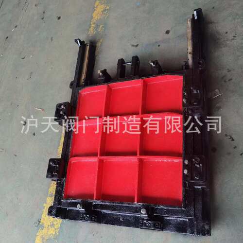 沪天阀门工厂铸铁镶铜方形闸门污水厂手动启闭机方形闸阀闸板阀