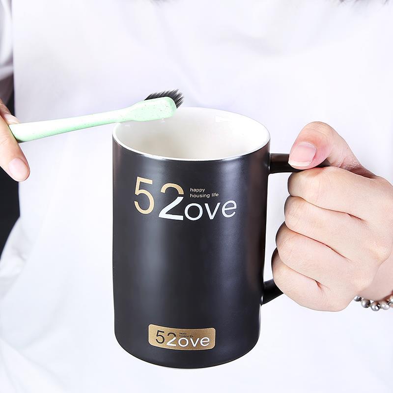 .水锦鲤陶瓷洗漱杯创意情侣对杯漱口杯刷牙杯子家用一对牙缸套装