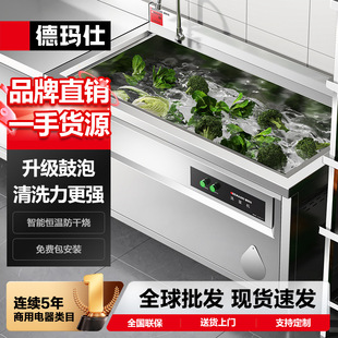 德玛仕DEMASHI商用洗碗机超声波小龙虾果蔬净化清洗机浸泡水槽