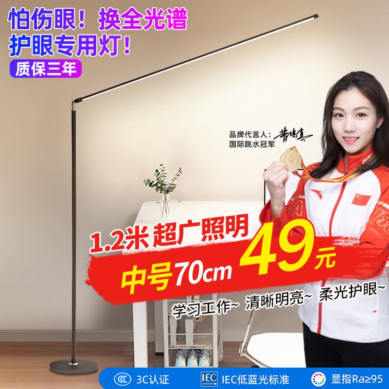 看书阅读学习专用护眼led落地立式台灯客厅卧室餐桌超亮中山灯具