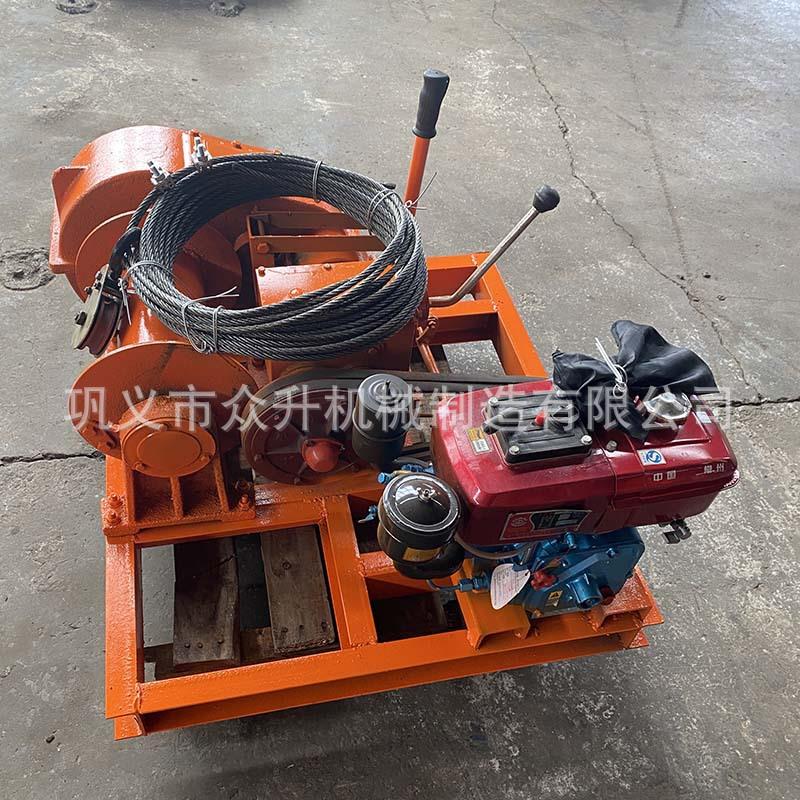 柴油动力卷扬机厂家生产加工汽油动力绞盘 2吨柴油卷扬机