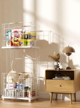 脏衣服篮手推车家用熨斗脏衣服篮可移动浴室双层隔断大容量简易储