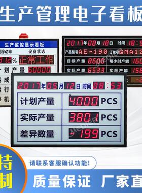 RS485通讯车间流水线 线看板辉光管生产显示屏LED产量计数看板定