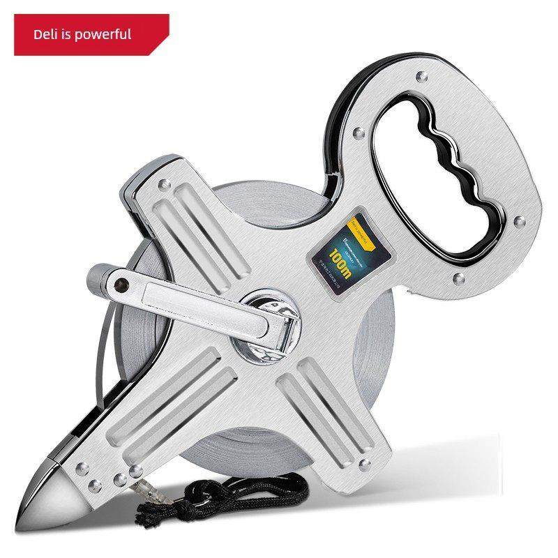 Deli 30/ 50m金属钢外壳架式铁箱架式钢卷尺防水高精度Dl91100,五金/工具,卷尺,淘宝优惠券,粉丝福利购,淘宝优惠卷