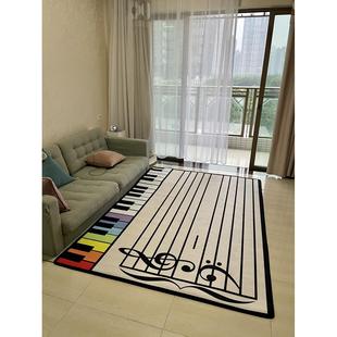 音乐音符教学毯五线 线谱地毯大谱表高低音符键盘地毯防滑无味水