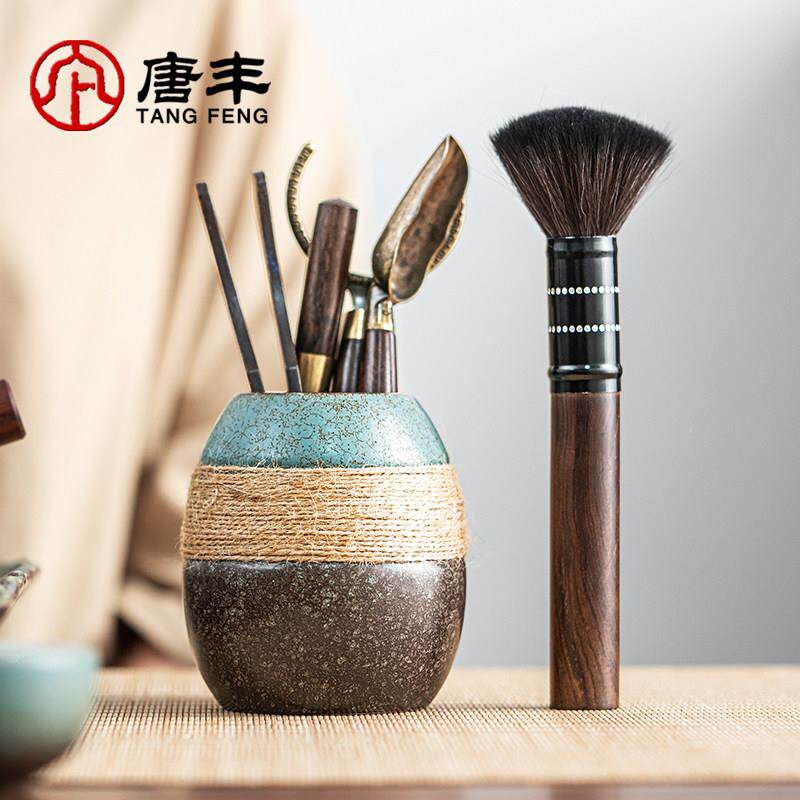 黑檀木茶道六君子套装家用陶瓷窑变茶道筒茶艺组合6君子泡茶工具